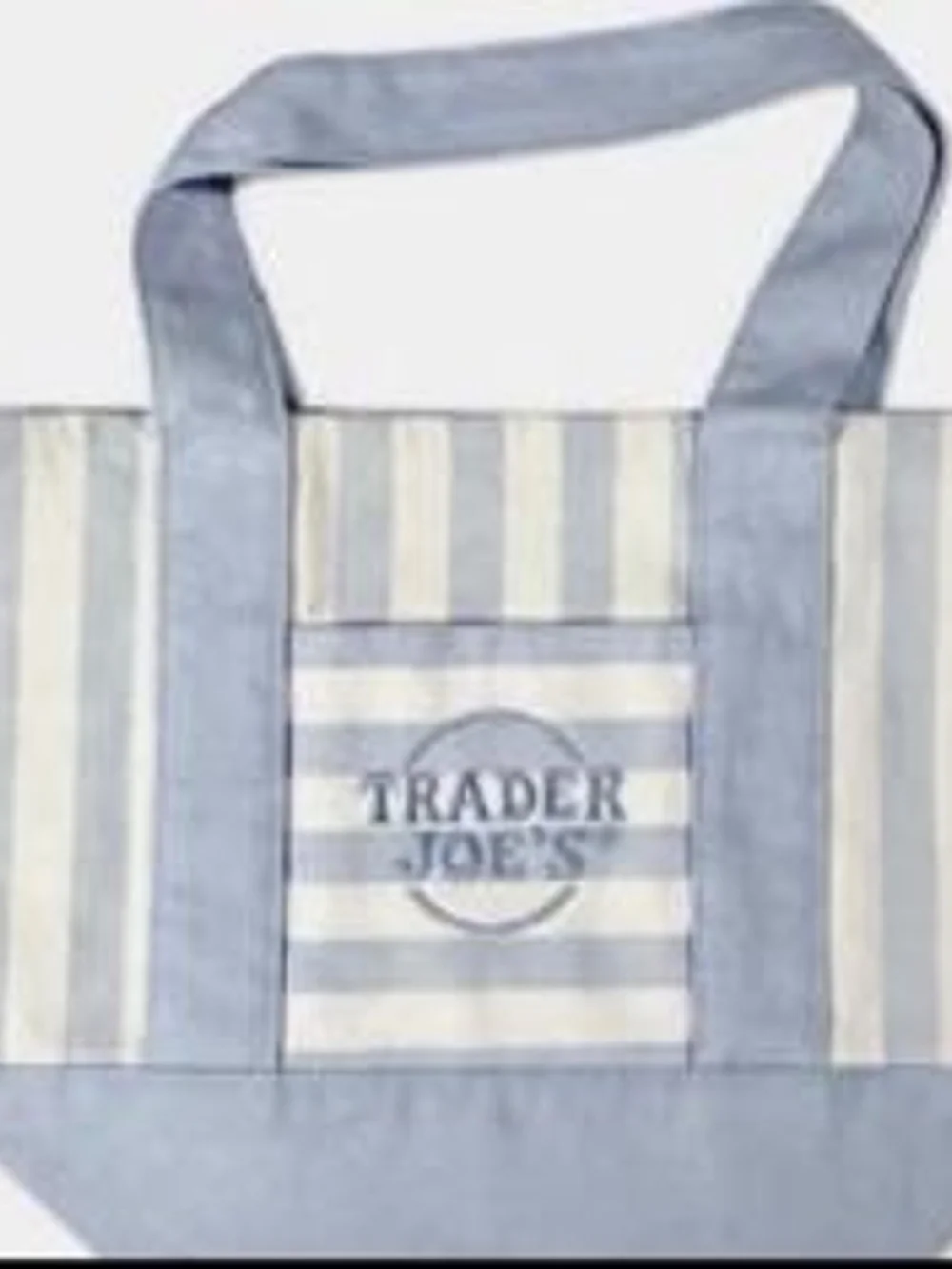 Blue and White Stripe Tote Bag